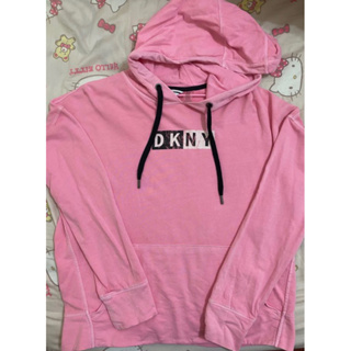 DKNY粉紅長袖 DKNY帽T DKNY長袖 DKNY衣服近全新