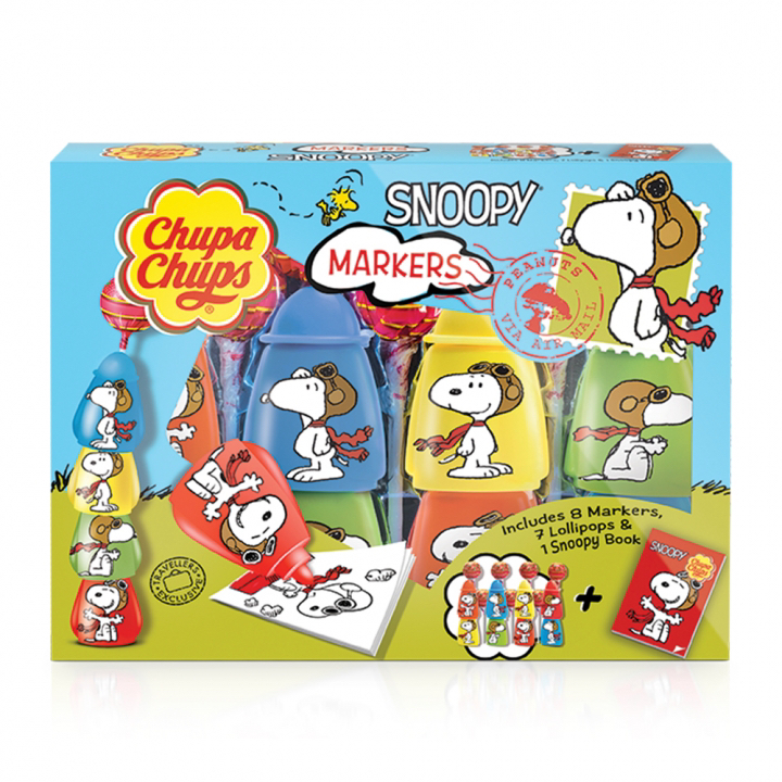 【O.t.W】CHUPA CHUPS 加倍加馬克筆著色本Snoopy史奴比聯名款棒棒糖組合 $690↘$599