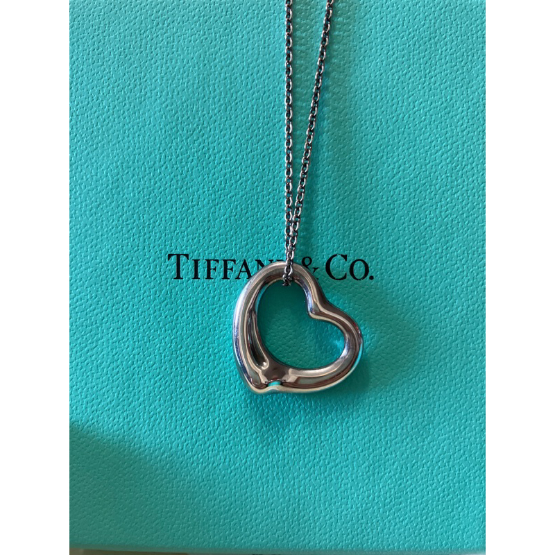 Tiffany &amp; Co. 蒂芙尼 Elsa Peretti® Open Heart 鏤空心形鍊墜M
