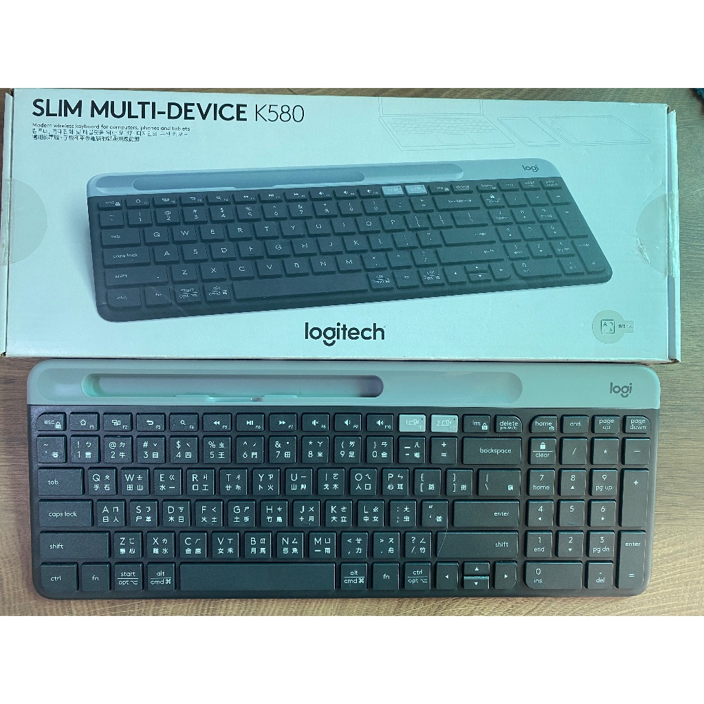 (二手良品)羅技 Logitech K580 無線鍵盤石墨灰色
