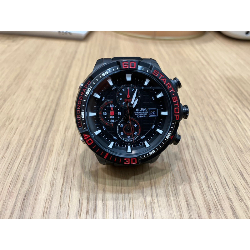 ALBA雅柏VD57-X046三眼手錶（近全新）