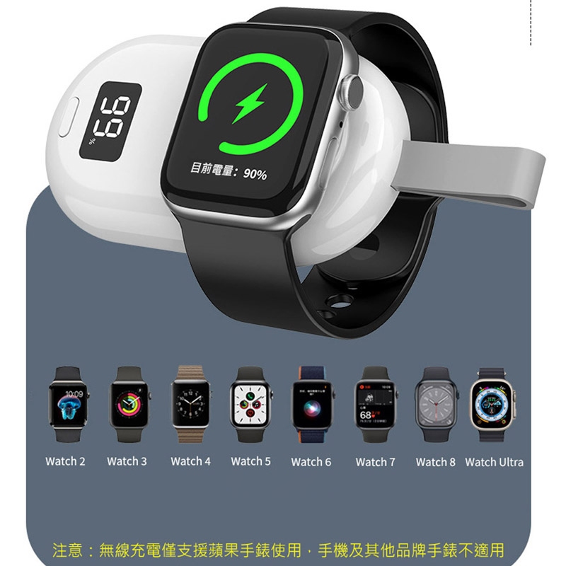 現貨 Apple watch 充電 電量數顯 Apple Watch磁性無線充電器/數顯 手錶無線充電器 無線充電器