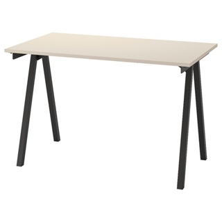北歐工業LOFT風格經典IKEA宜家TROTTEN書桌工作桌辦公桌電腦桌電競桌/米配黑/120x70x75/二手八成新/