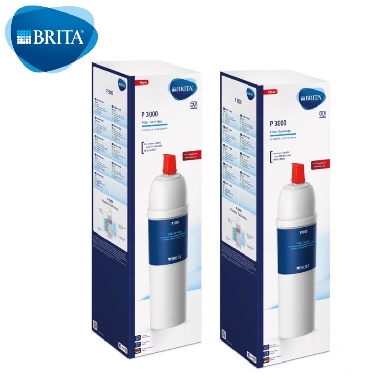 【下單領85折優惠卷現折】德國BRITA BRITA P3000硬水軟化濾芯(二入組）適用P1000濾心