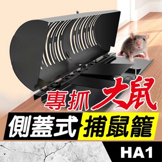 板橋現貨【側蓋式捕鼠籠】側扣捕鼠器-專抓大老鼠捕鼠神器.黏鼠板.連續捕鼠器.捕鼠夾.老鼠夾.補鼠器【傻瓜批發】HA1