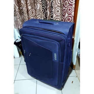 AMERICAN TOURISTER可擴充藍色特大軟殼行李箱旅行箱32吋