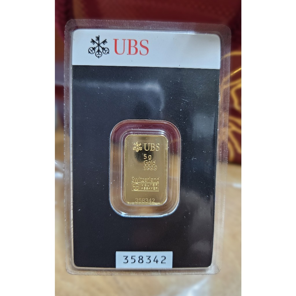 UBS kinebar 黃金純金999.9 5g  金條 送禮 周歲禮 結婚禮物 可信用卡分期