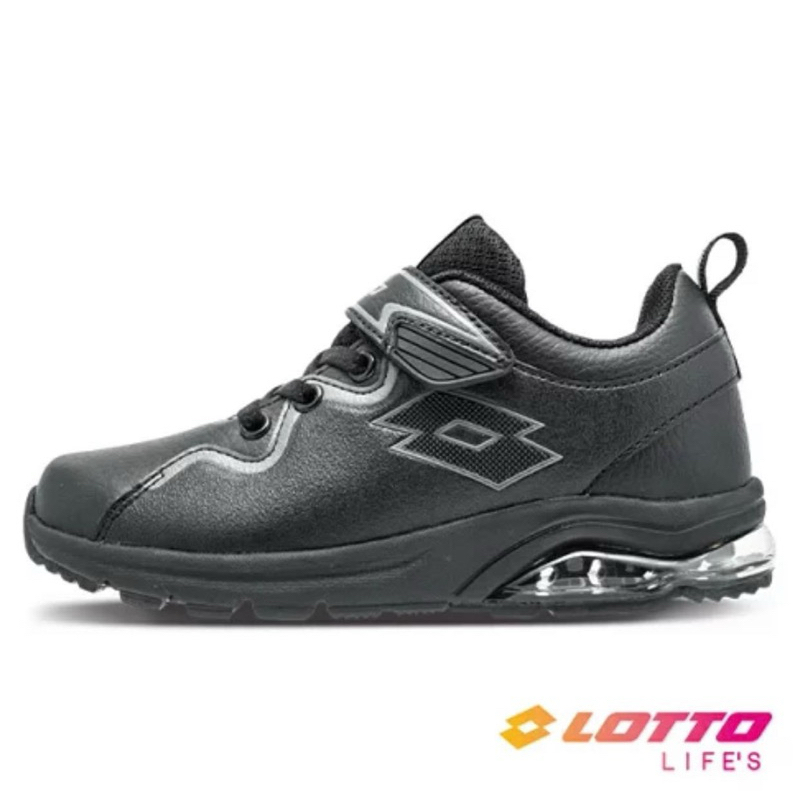 麻糬鞋屋👟 LOTTO樂得-義大利第一品牌 童款 VIGOR RIDE 氣墊跑鞋LT1AKR3120黑 特價390元