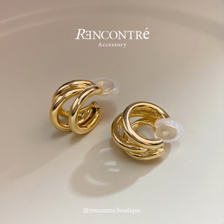 『現貨/ 韓國 簡約基本款 圓環 無痛耳夾』Rencontre｜無耳洞｜個性｜幾何｜幹練｜夾式耳環 耳夾 夾式耳