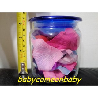 生活用品 玻璃罐 透明 藍蓋 花瓣 禮品 裝飾