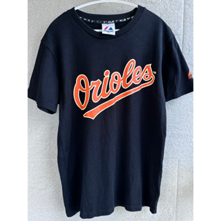 MLB Majestic Orioles 金鶯隊徽T恤．古著．S號