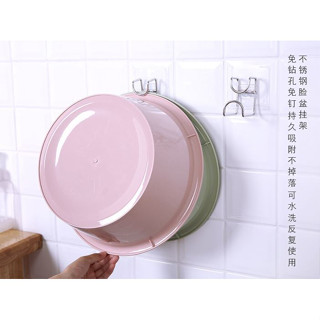 現貨 無痕掛勾 臉盆掛架 臉盆掛勾 強力耐重 免釘掛架 牆貼掛架 臉盆架 臉盆收納 浴室掛勾 收納掛架 不鏽鋼 臉盆架