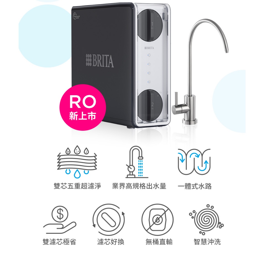 BRITA mypure RO直輸淨水系統 GR600送限量保溫瓶