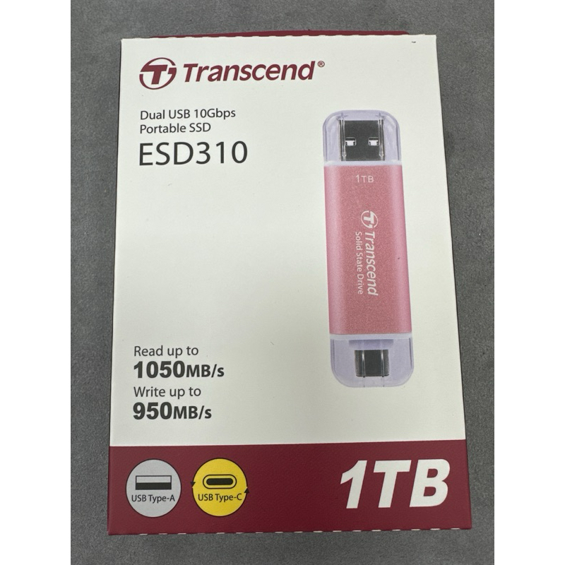 《全新》Transcend 創見 ESD310  1TB USB Type-A/Type- C雙介面