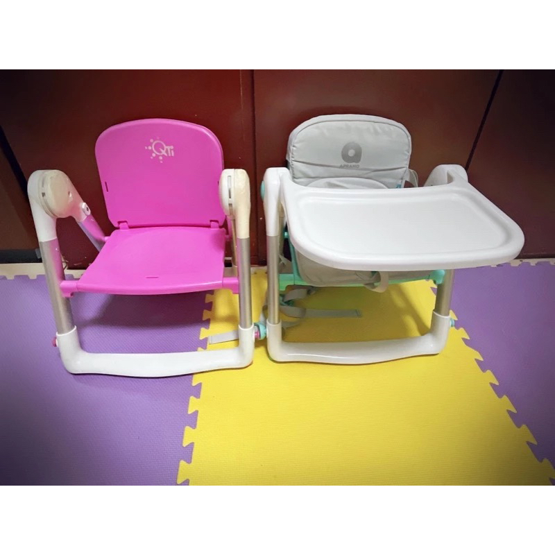 英國Apramo QTI Flippa 折疊式兒童餐椅（湖水青）