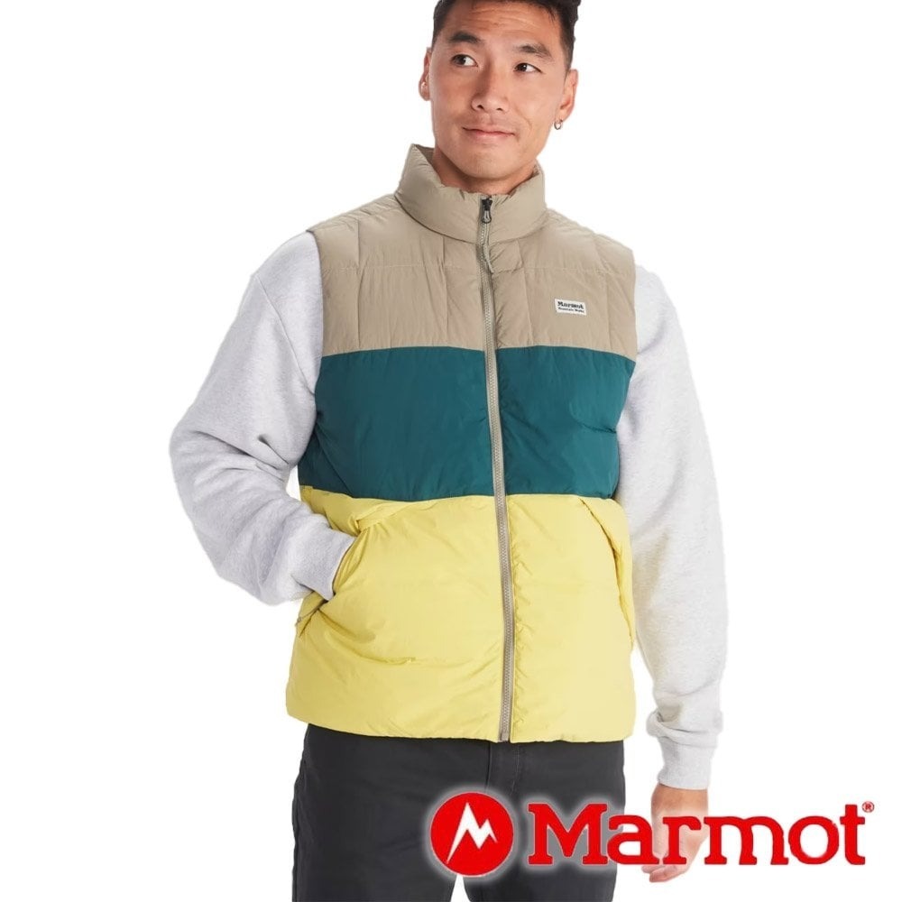 【Marmot】中性保暖羽絨背心『岩蘭綠/深叢綠/萊姆黃』14634