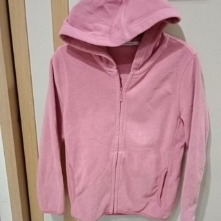 lativ女羽絨立領背心/S 大童適穿/ Fleece粉連帽外套140公分 上學穿搭方便保暖 免運