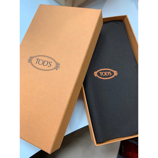 （全新）TODS 金屬LOGO防刮皮革拉鍊長夾