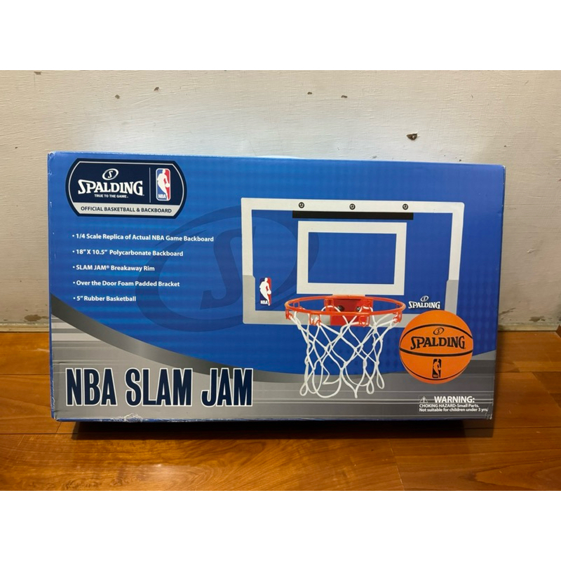 SPALDING 斯伯丁 NBA 等比例 灌籃小籃板 彈簧籃框+籃球（很適合當聖誕禮物喔‼️）