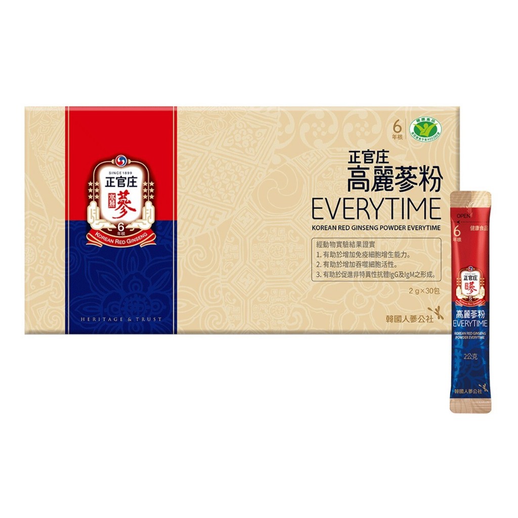 ⭐️現貨2024.11⭐️正官庄高麗蔘粉EVERYTIME 2g*30包