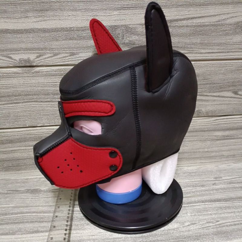 全新 現貨 庫存品 出清 超彈性 口罩 可拆式 狗奴面具 情趣 面具 狗奴 面罩 頭套 耳朵 內附 鐵片 可彎 可變形
