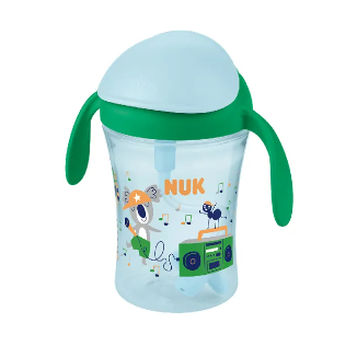 nuk 360度防漏翻蓋吸管杯230ml 吸管水杯 nuk吸管學習杯✪準媽媽婦嬰用品✪