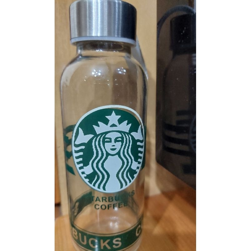 STARBUCKS星巴克/Natura 玻璃隨身水瓶 水壺 熱冷飲用玻璃瓶 飲料咖啡牛奶