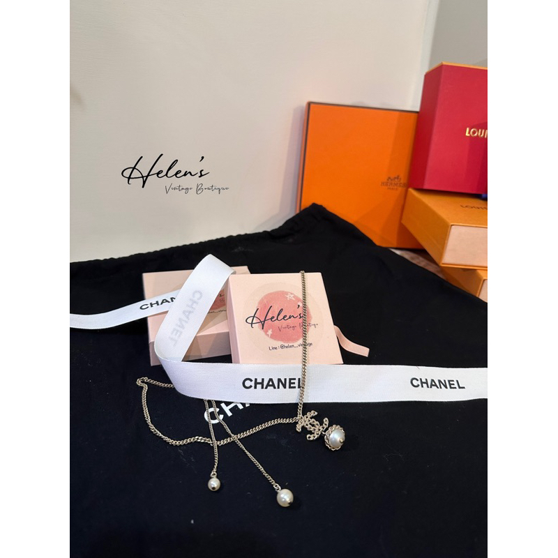 Chanel雙C珍珠項鍊
