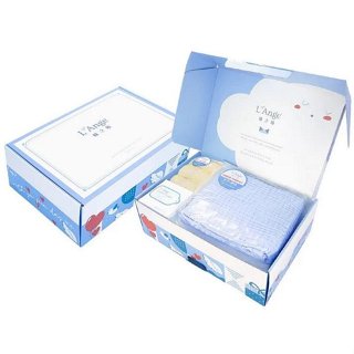 L'Ange 棉之境經典純棉紗布巾禮盒組(810926030810藍色) 3280元