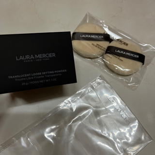 LAURA MERCIER 蘿拉蜜思 煥顏透明蜜粉 天鵝絨粉撲 漢神購入