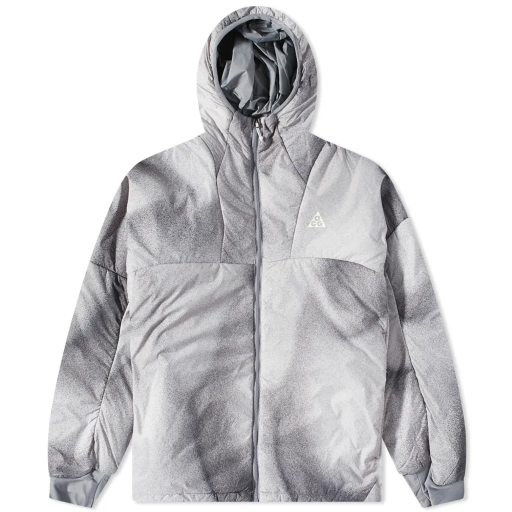 全新Nike ACG Primaloft 秋冬保暖灰色幾何印花保暖外套夾克 DQ5784