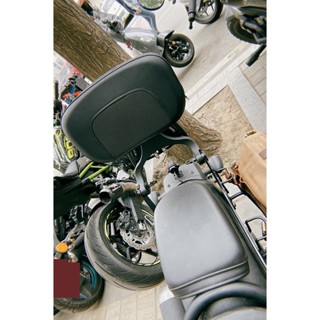 Rebel 500尾翼 適用於 Honda 叛逆者500改裝司機靠背 rebel500S 折疊靠背 Rebel500貨架