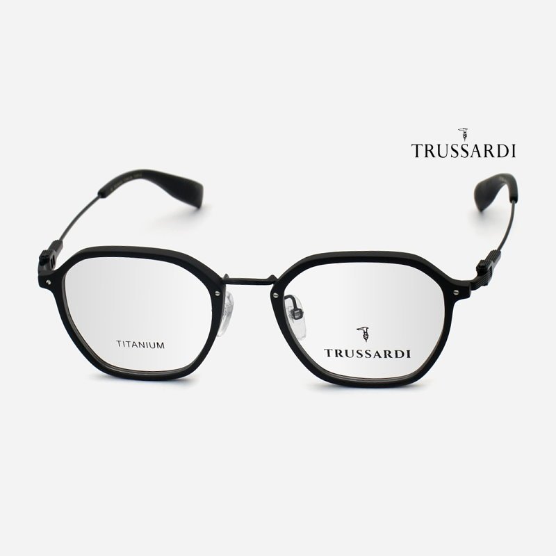 Trussardi VTR1083 杜魯薩迪眼鏡｜潮流幾何形小臉透明全框眼鏡 男生女生品牌眼鏡框【幸子眼鏡】