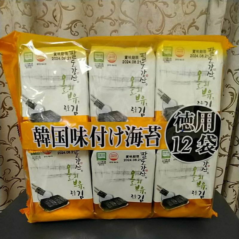 orionjako 韓國麻油風味海苔12入 42公克(3.5X12份) 原價140 非即期品 史上最低價
