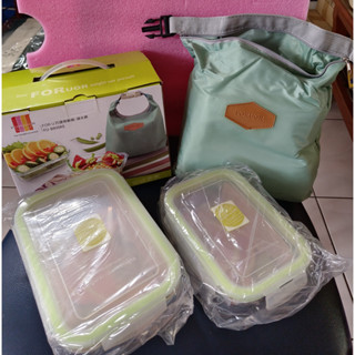 FORUOR FOR U 巧堤保鮮盒組FU-B800KE-湖水綠_500+800ml