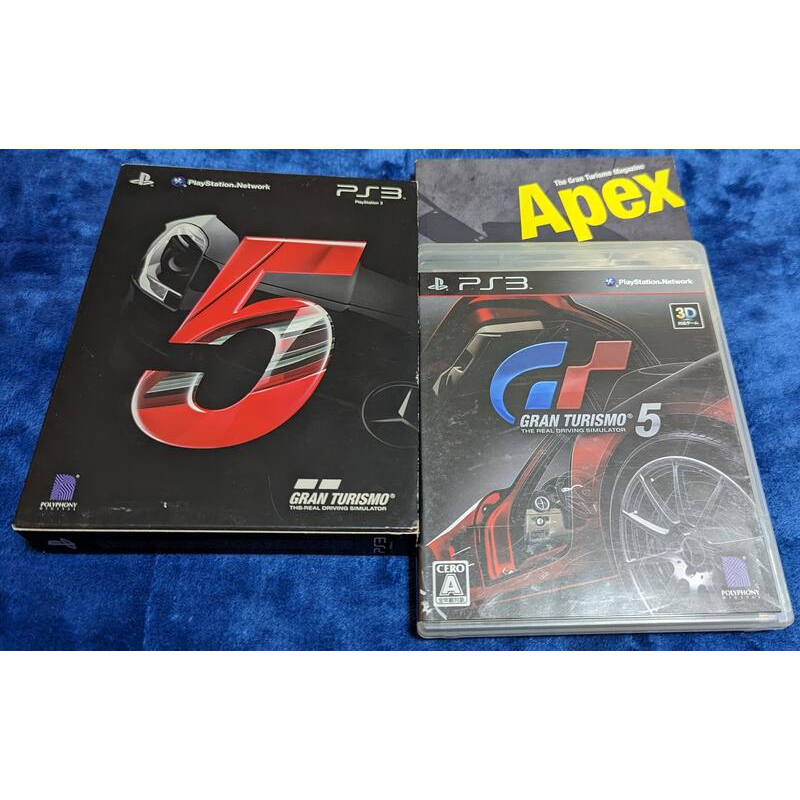 【PS3-GAME】GT5 跑車浪漫旅5 純日版 初回限定版 Apex 愛車指南 盒書齊全 Gran Turismo