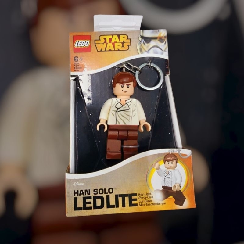 LED鑰匙圈 樂高Lego星戰系列 Han Solo 星際大戰 韓索羅 閃光燈 造型 功能 可轉動 電池 LED 鑰匙圈