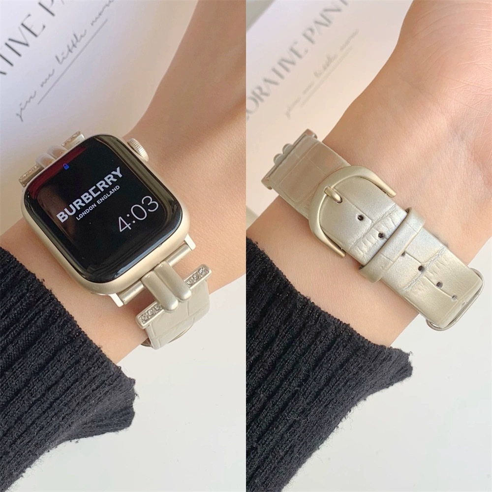 星光色點鑽錶帶 精緻女孩蘋果手錶錶帶 適用iwatch S9/8/7 SE Apple Watch手環錶帶 蘋果錶帶