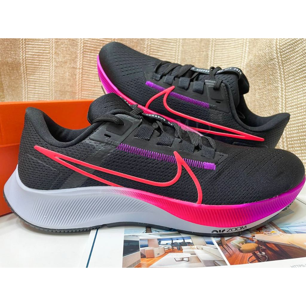 [MR.CH]Nike 慢跑鞋 Air Zoom Pegasus 38 桃紅 紫 黑 路跑鞋 男鞋 CW7356-011