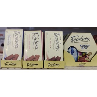 德國Feodora牛奶可可37%、黑可可60%、75薄片可可30片/225g;苦甜黑可可85%(80g/片)；苦甜、牛奶
