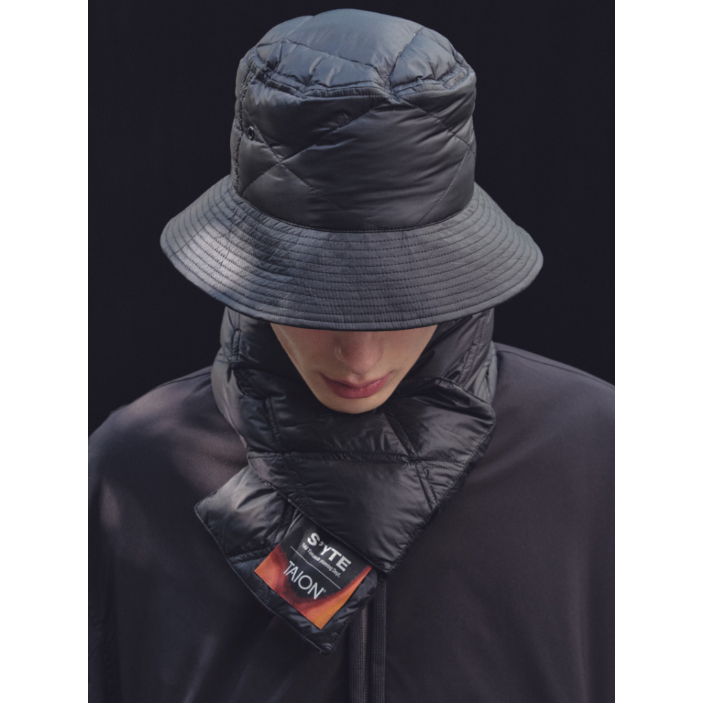 (YAMA) S'yte Yohji Yamamoto 山本耀司 x TAION 黑色 絎縫羽絨 漁夫帽 保暖帽 帽子