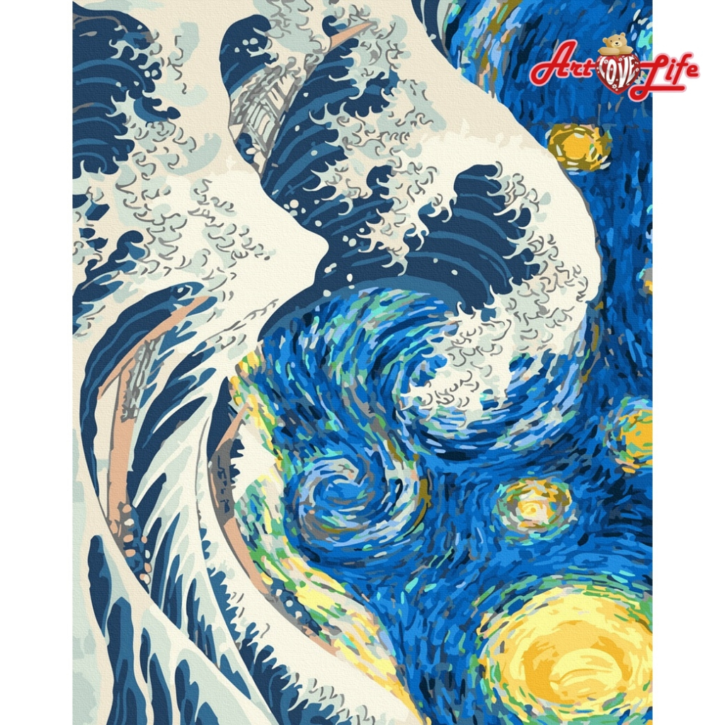 【ArtLife 藝術生活】CH026星空浪濤_40x50cm含框 DIY 數字油畫 彩繪 全館現貨