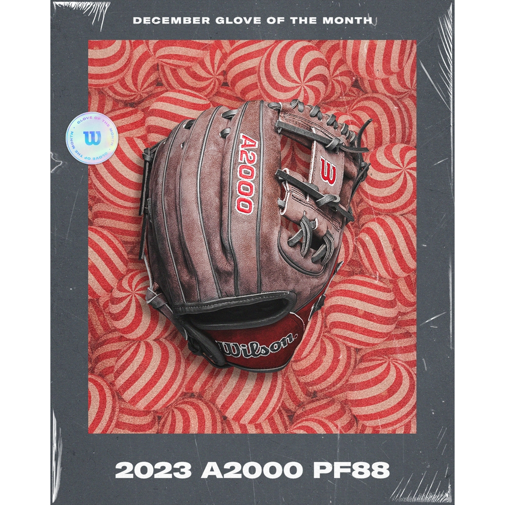 【熱火體育】Wilson A2000 PF88 '23 十二月限定款 接球手套 碳灰/紅 工字 11.25" WBW10