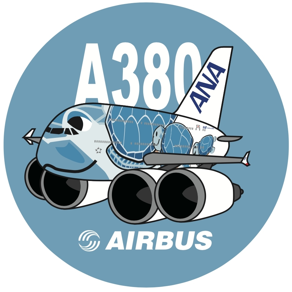 RBF現貨  ANA A380 BLUE 7CM STICKER 貼紙 S-C-380-NH-B
