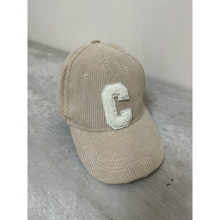 可愛燈芯絨C logo 棒球帽