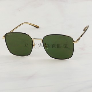 【LOOK路克眼鏡】Gucci 太陽眼鏡 金色 金屬 綠色鏡片 GG1350S 003