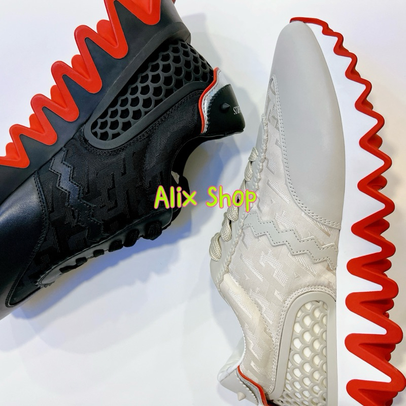 2023 新款 現貨 水波紋CL Logo Christian Louboutin 鯊魚造型、增高慢跑鞋、皮革休閒鞋。