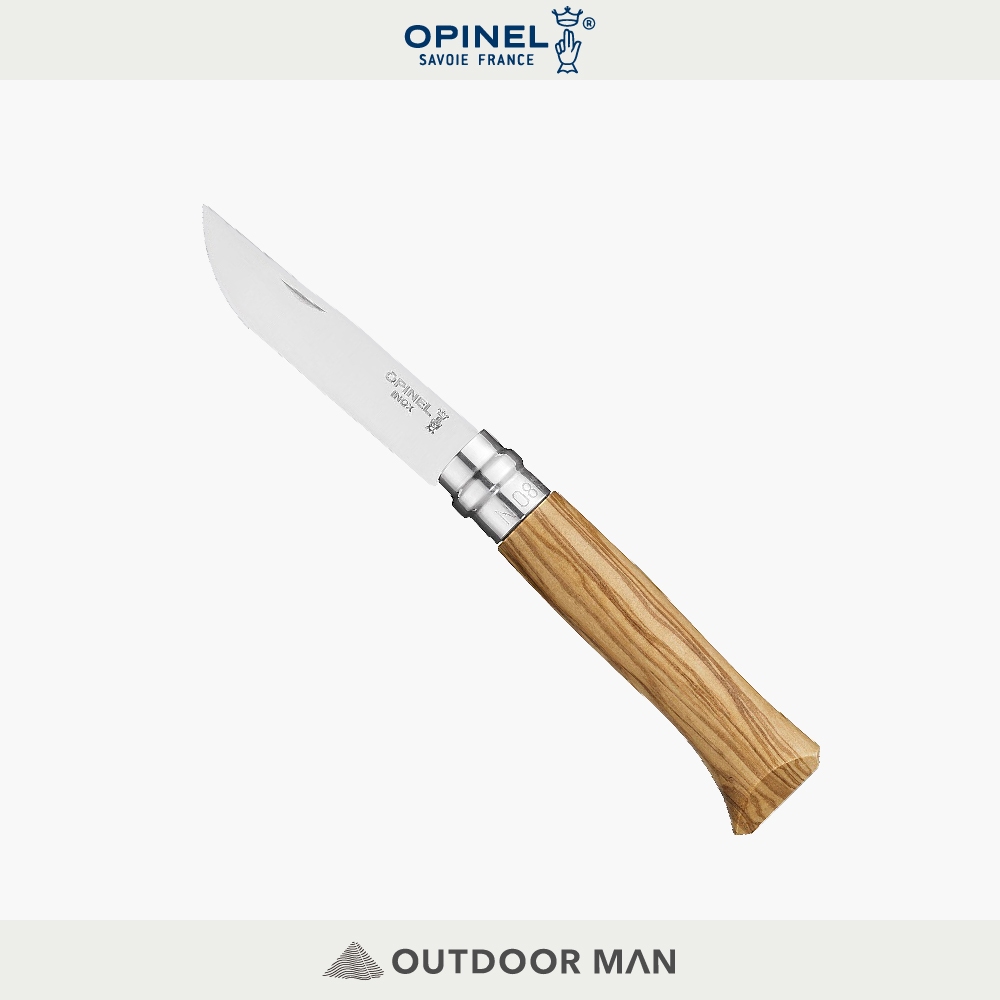 [OPINEL] 法國 N°8不銹鋼片刀/橄欖木刀柄 (002020)