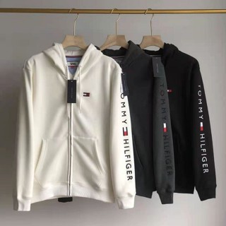 【1-2天出貨】美國 Tommy Hilfiger 連帽外套 男士刷毛開衫 休閑外套 保暖外套 男女同款