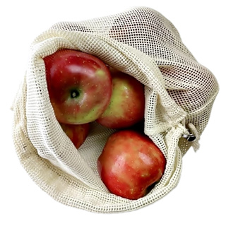 【台灣現貨】環保棉網袋 蔬菜水果購物袋 環保拉繩束口袋 純棉網袋水果蔬菜袋 置物袋 收納袋